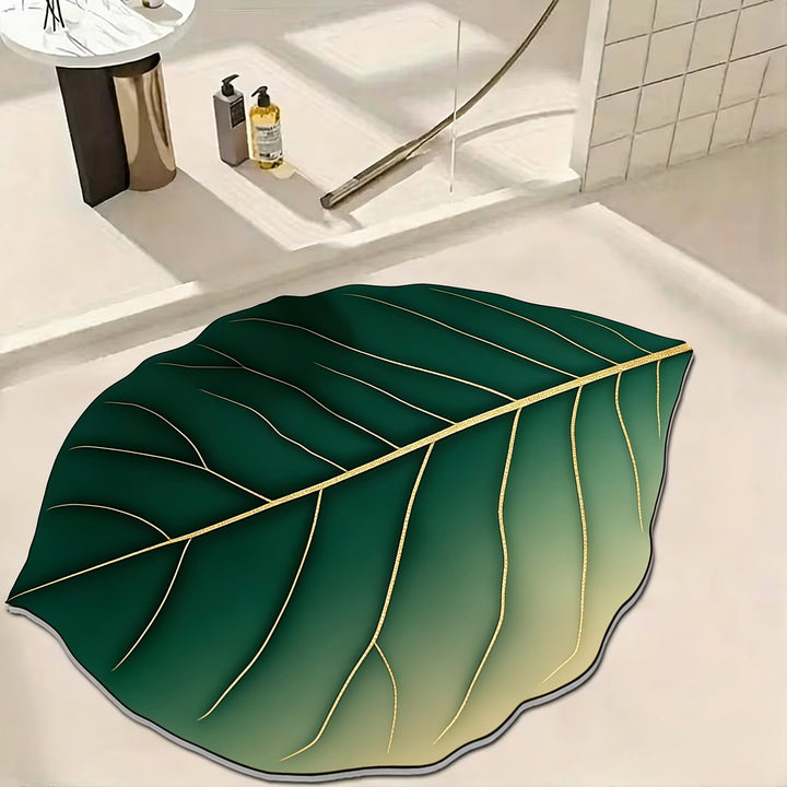Leaf-Shaped Decorative Bath Mat