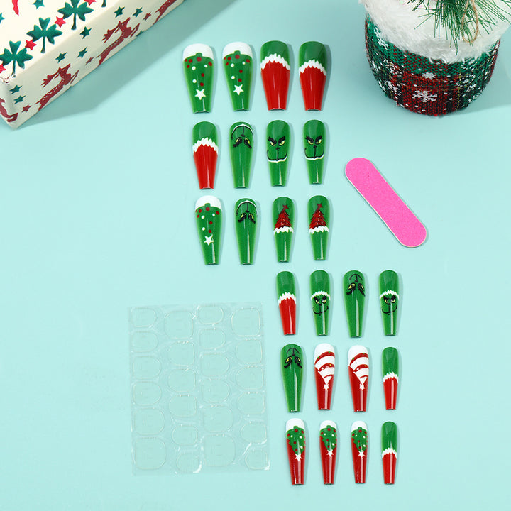 Festive artificial nails with Christmas motifs Bowlift