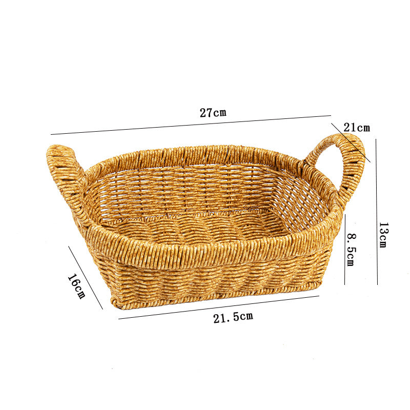 Handwoven Oval Storage Basket Bowlift