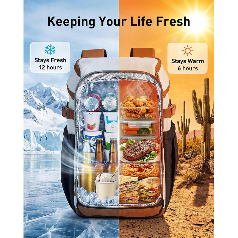 Insulated Lunch Cooler Backpack Bowlift