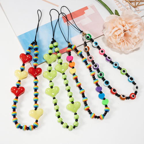 Beaded Smile Face Eyewear Chain Bowlift