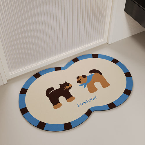 Pet-Themed Soft Bath Mat