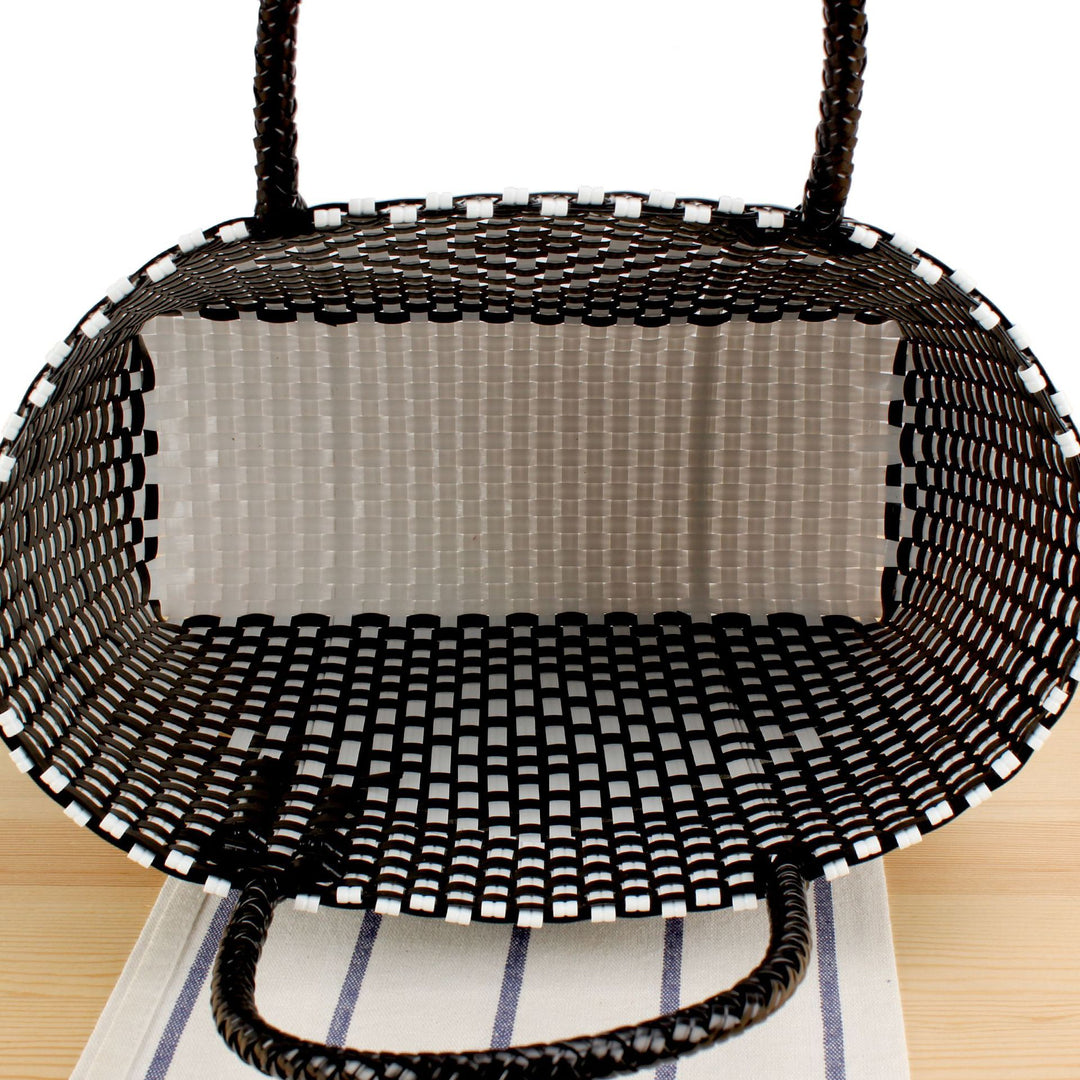 Braided Tote Bag Made of Robust Material with Structured Design Bowlift