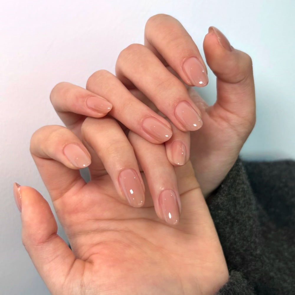 Natural Glossy Press-On Nails Bowlift