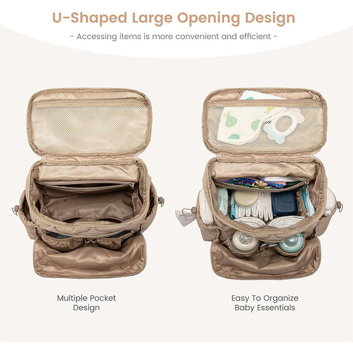 Quilted Multi-Compartment Day Backpack Bowlift
