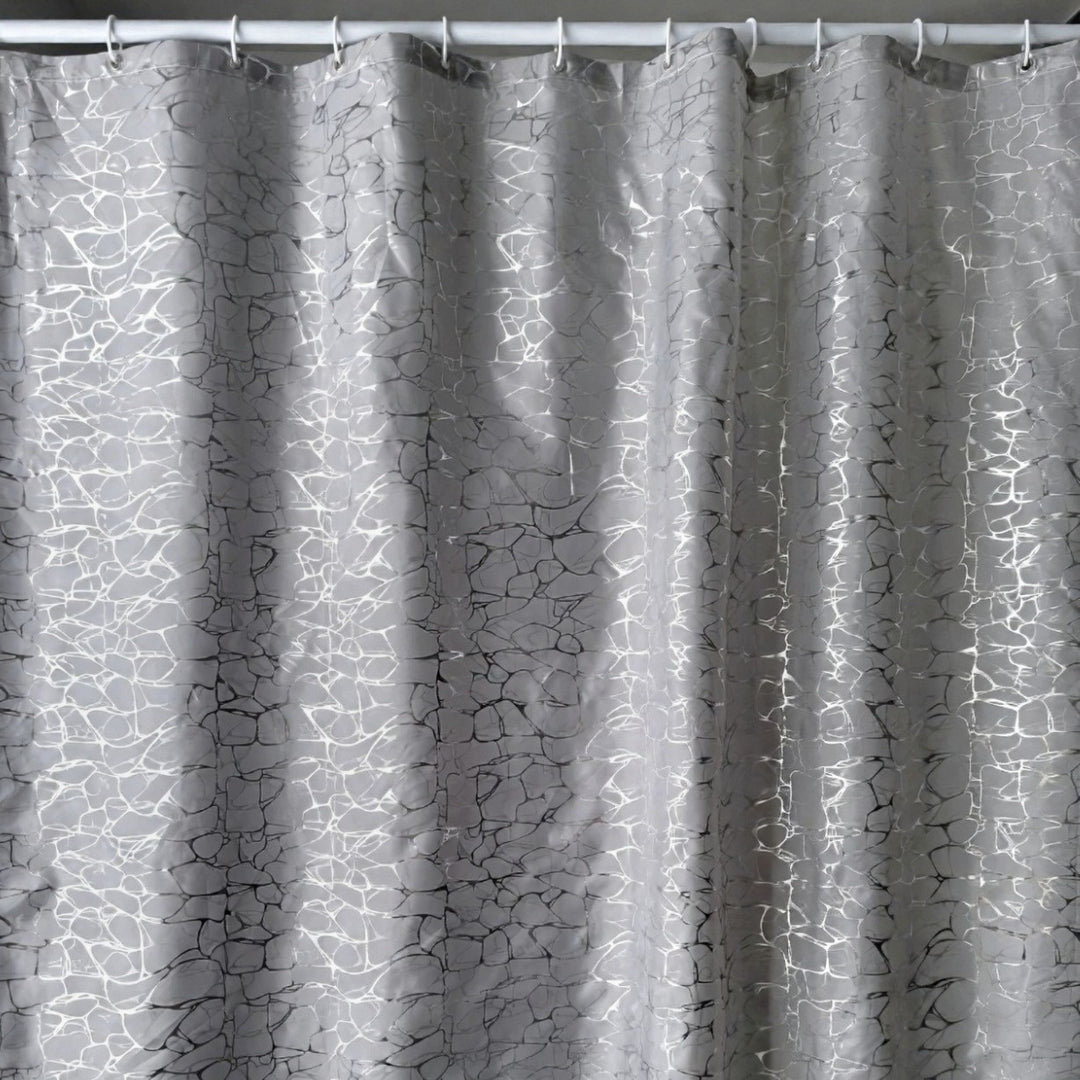 Elegant Textured Shower Curtain Bowlift