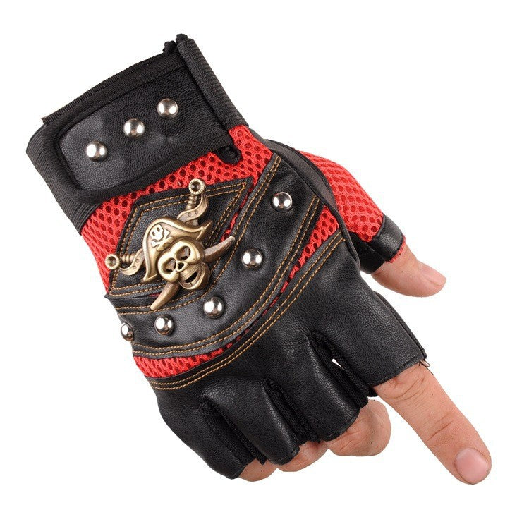 Men's biker gloves with breathable mesh material and robust design Bowlift