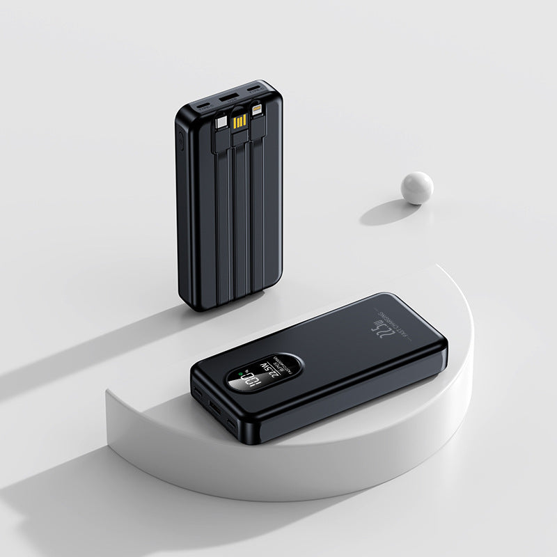 Compact power bank with integrated multi-function charging display Bowlift