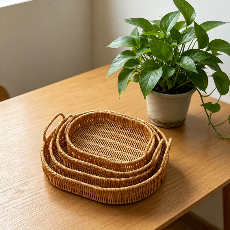 Natural Woven Serving Tray Bowlift