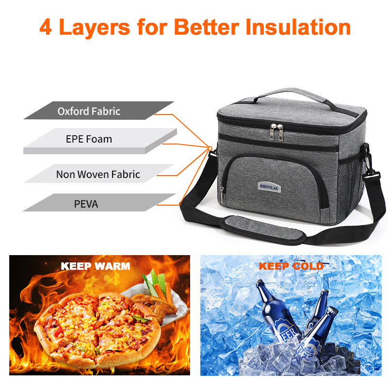 Multi-Compartment Insulated Lunch Cooler
