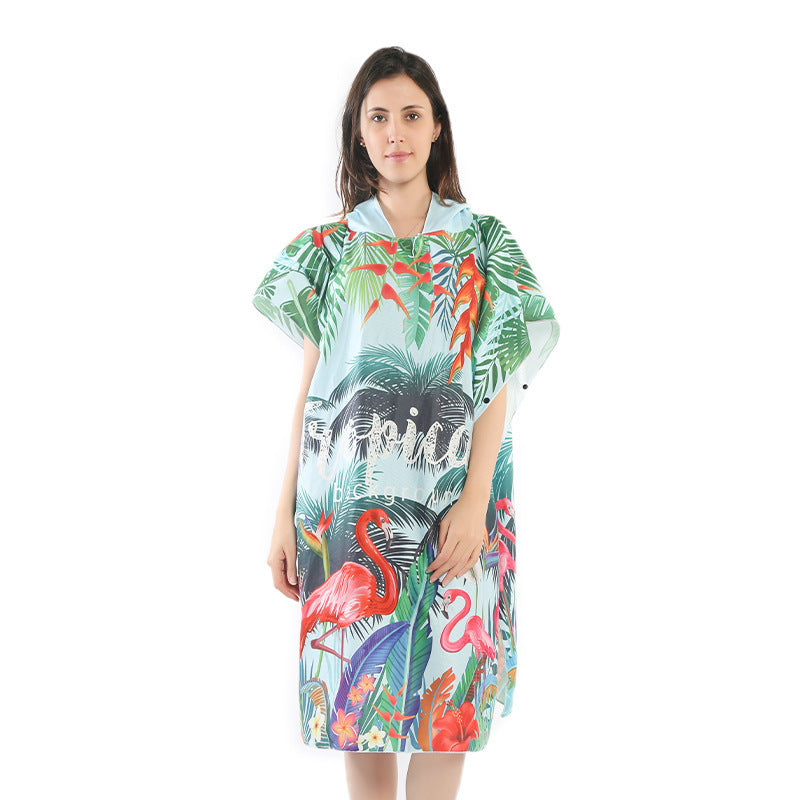 Beach dress with tropical print Bowlift