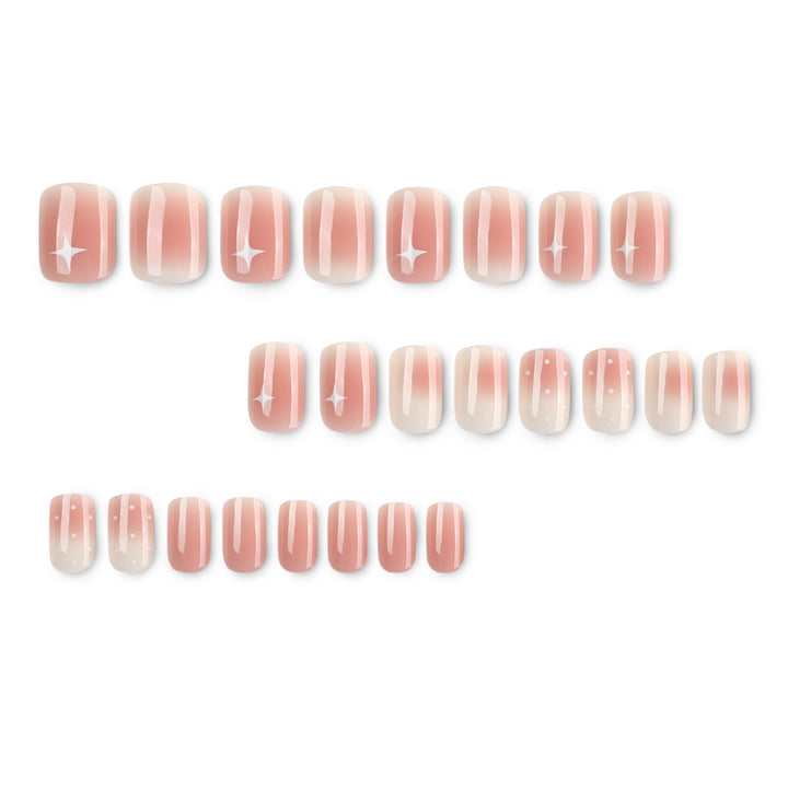 Nail art with ombre effect and glitter accents Bowlift
