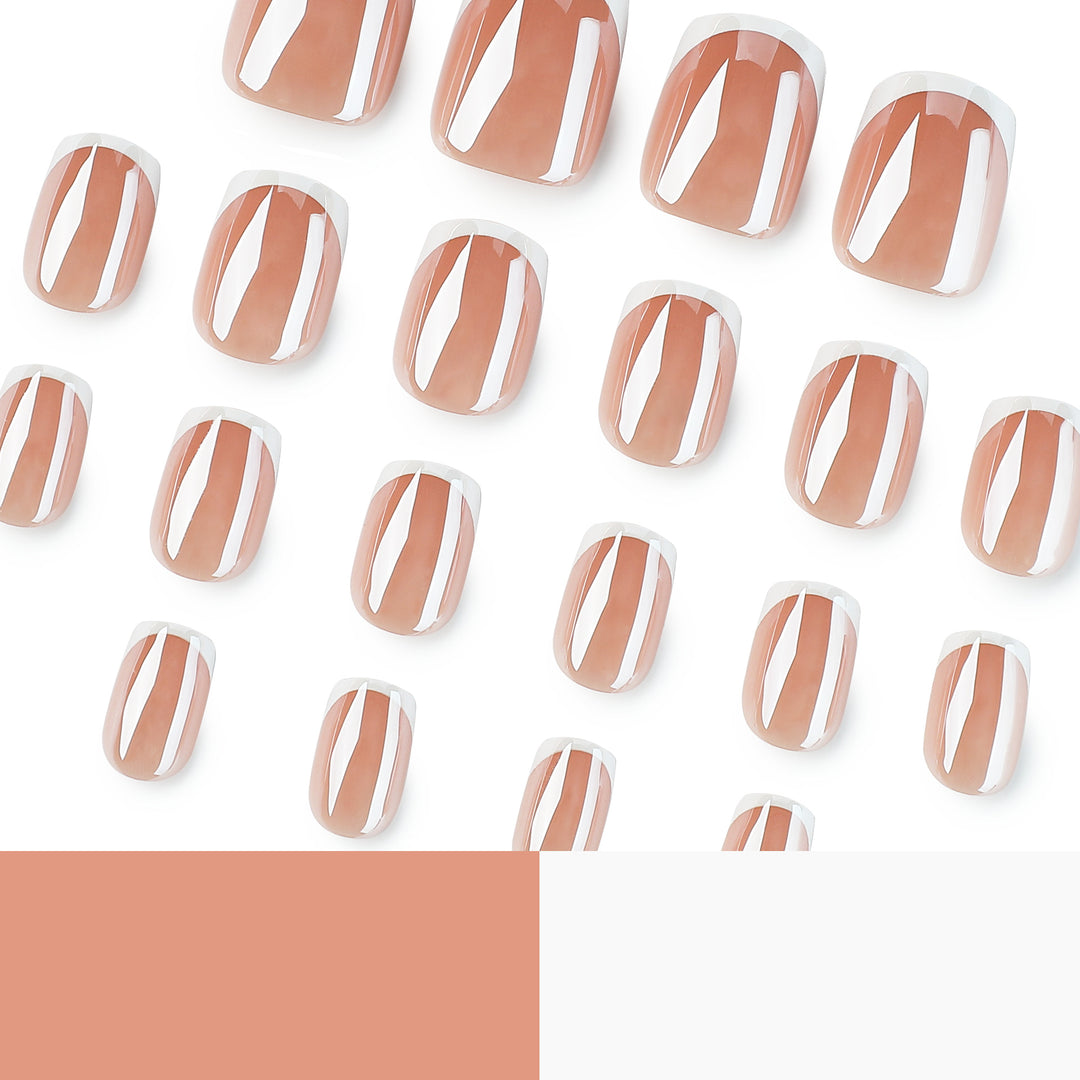 Elegant Nail Extensions with French Finish Bowlift