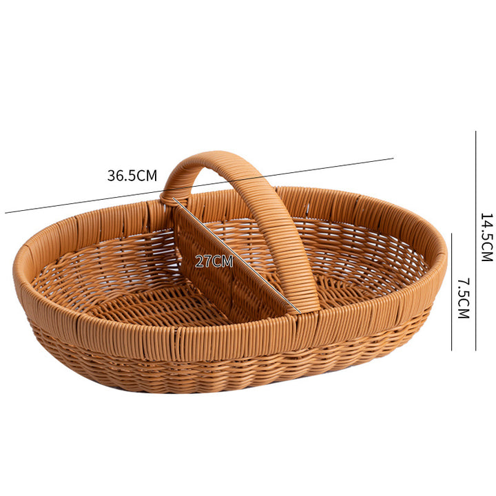 Woven Picnic Basket with Divider Bowlift