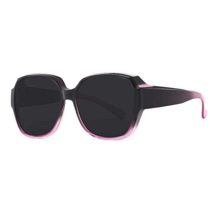 Women's Square Sunglasses with Wide Frame and UV Protection Bowlift