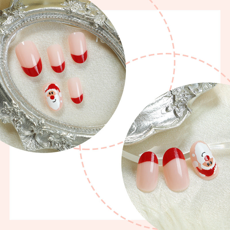 Festive Press-On Nail Art Set Bowlift