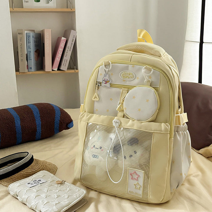 Functional Star-Embellished Backpack Bowlift