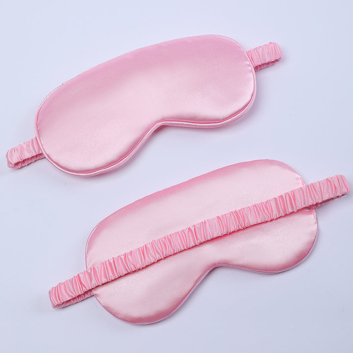 Women's nano silk sleep mask with padded eye area, adjustable elastic band, and storage pouch Bowlift
