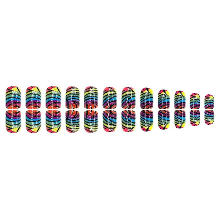 Creative nail art set with glittering rainbow pattern Bowlift