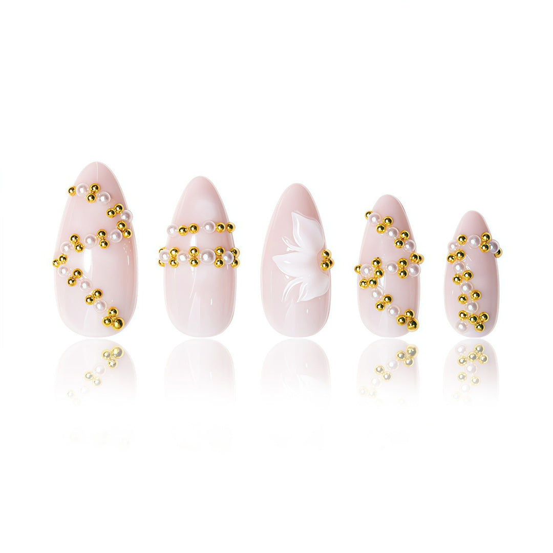 Elegant Floral Nail Enhancements Bowlift