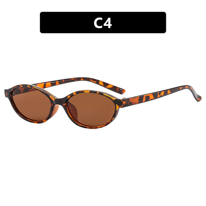 Women oval-shaped sunglasses with transparent frame and UV protection Bowlift