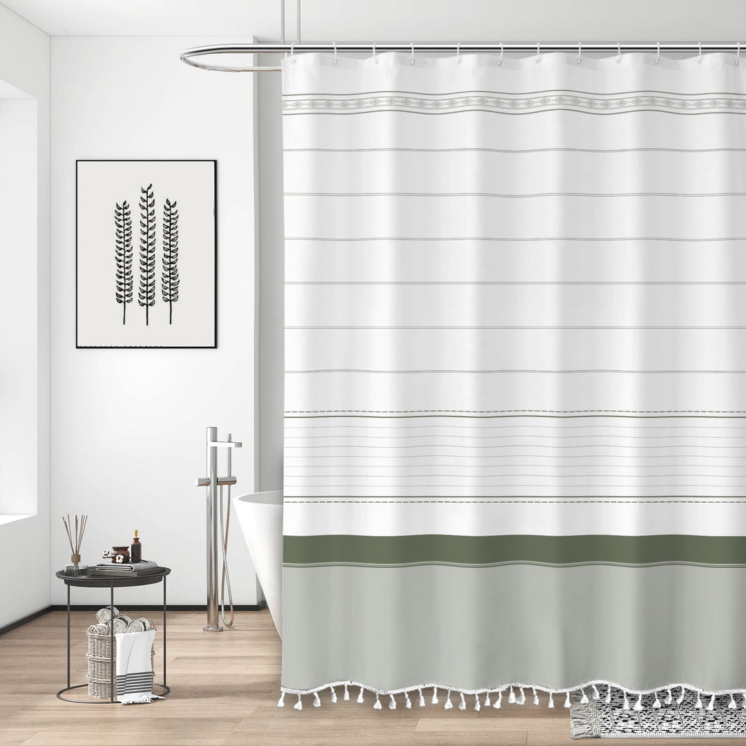 Decorative Bathroom Shower Curtain Bowlift
