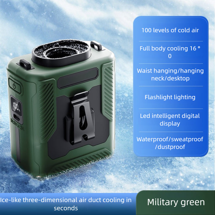 Unisex nan portable wearable rechargeable personal cooling fan with integrated flashlight and long-life lithium battery Bowlift