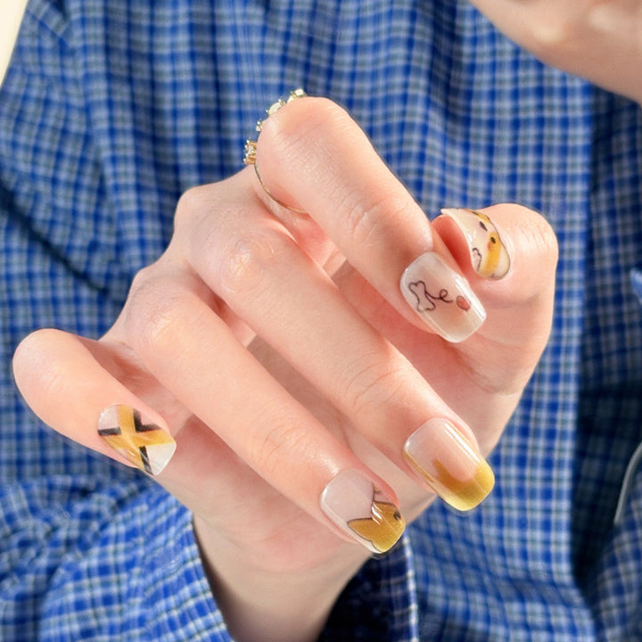 Decorative Crystal-Embellished Press-On Nails Bowlift