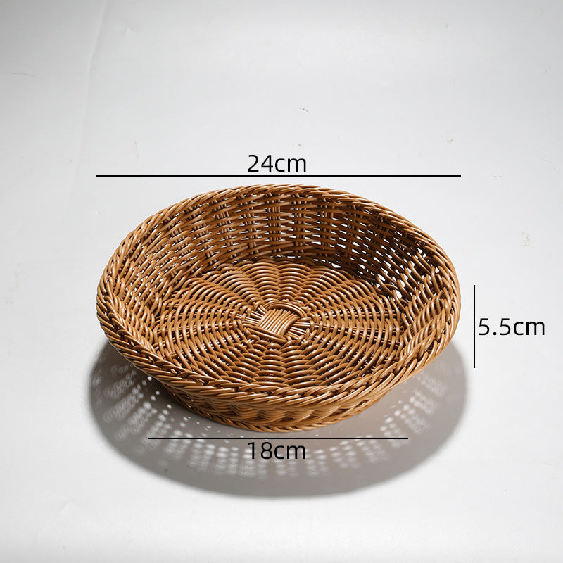 Handcrafted Round Wicker Serving Bowl Bowlift