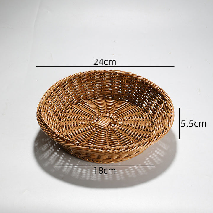 Handcrafted Round Wicker Serving Bowl Bowlift