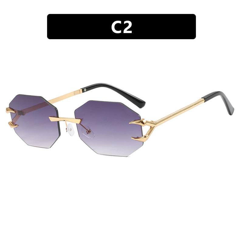 Women's geometric sunglasses with modern metal frame Bowlift