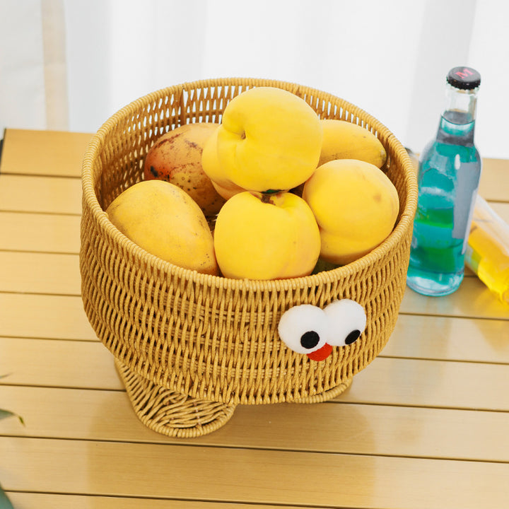 Fish-Shaped Woven Storage Basket Bowlift