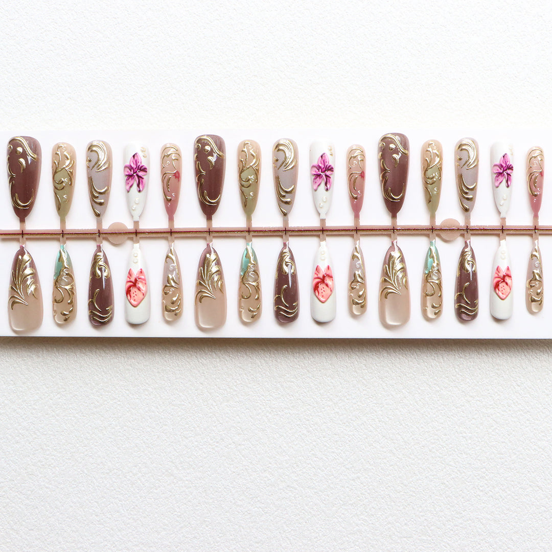Artistic Gel Nail Design Bowlift
