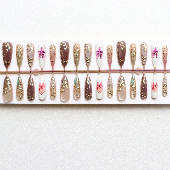 Artistic Gel Nail Design Bowlift
