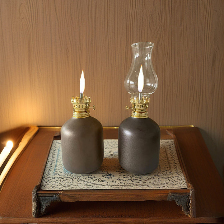 Home Decor Rustic Oil Lamp Bowlift