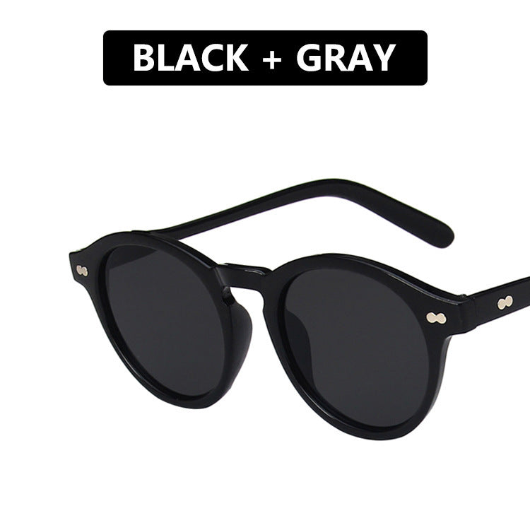 Ladies extravagant round sunglasses with lightweight frame structure and polarized lenses Bowlift