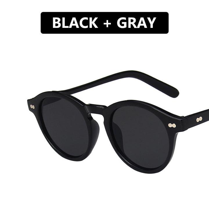 Ladies extravagant round sunglasses with lightweight frame structure and polarized lenses Bowlift