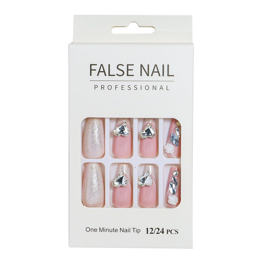 Decorative Press-On Nail Set with 3D Accents Bowlift