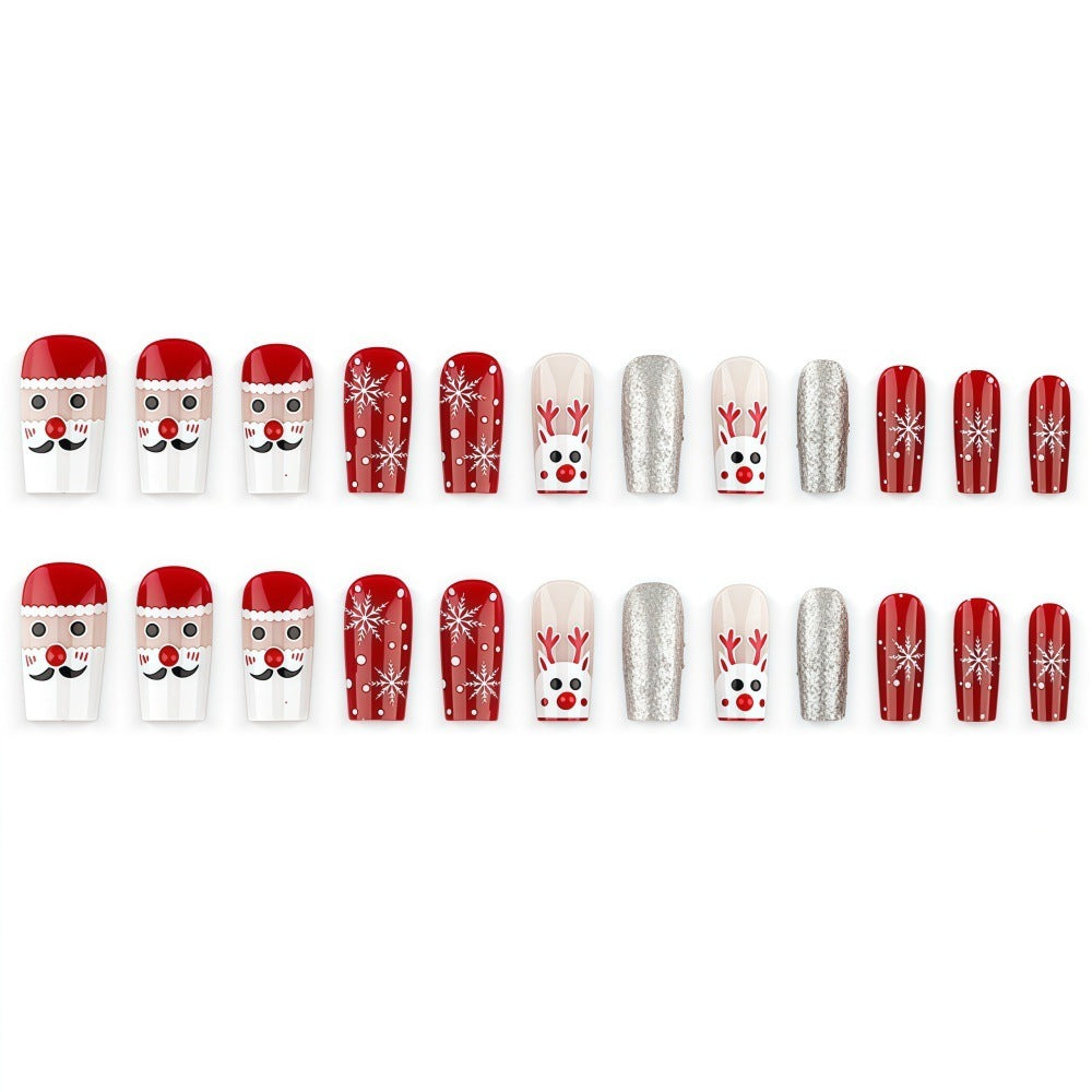 Creative nail art set with festive Christmas motifs Bowlift