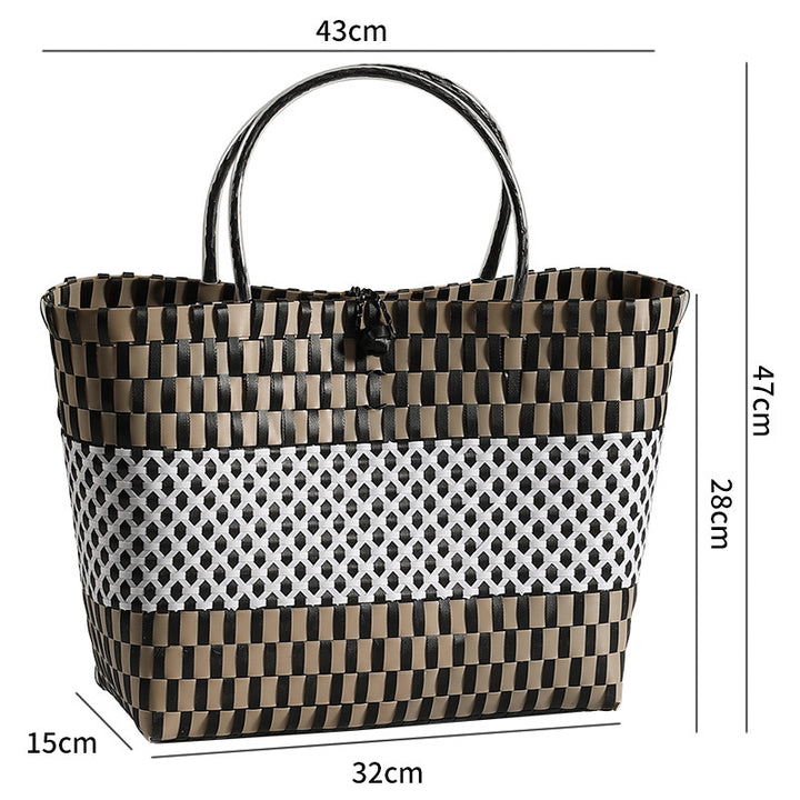 Stylish Woven Beach Tote Bowlift
