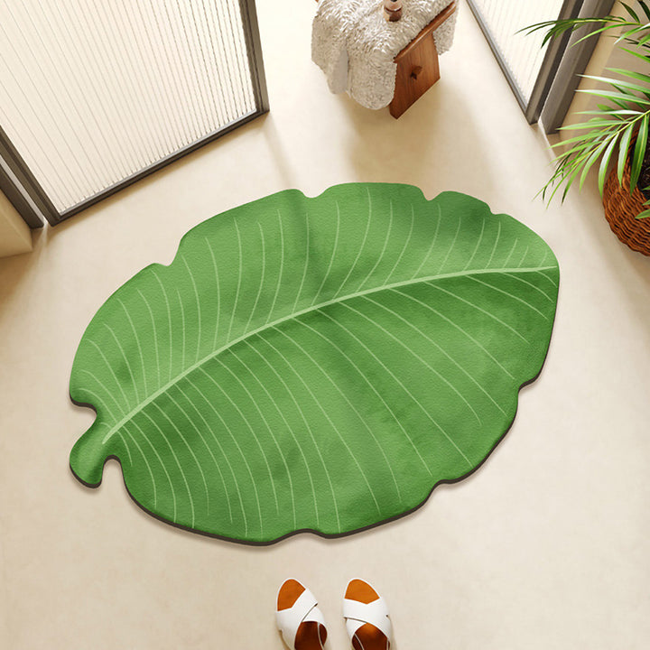 Leaf-Shaped Area Rug