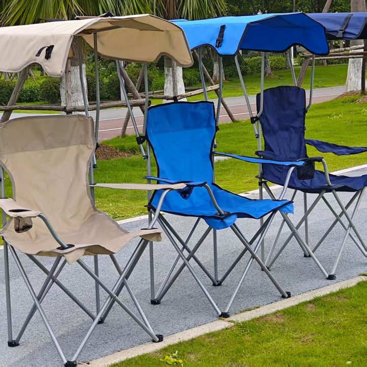 Women Foldable Sun Chair with Canopy Bowlift