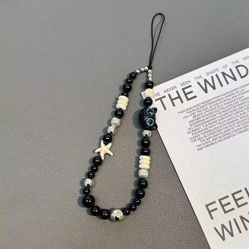 Decorative Beaded Charm Phone Strap Bowlift