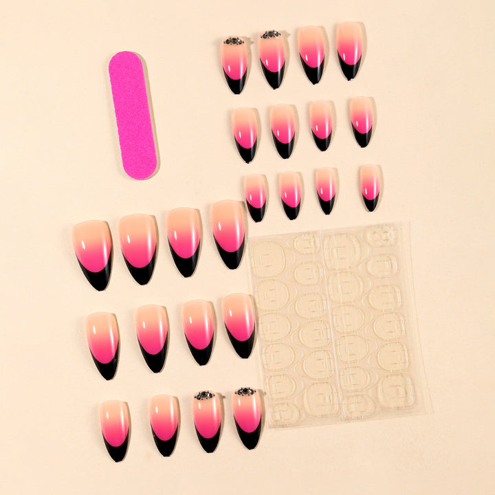 Ornate Ombré Stiletto Nail Art Bowlift