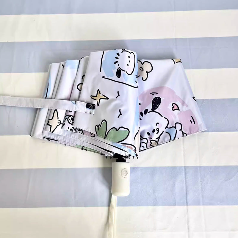 Ladies' folding umbrella with playful character design Bowlift