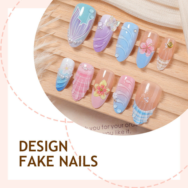 Creative nail art set with floral and colorful accents Bowlift