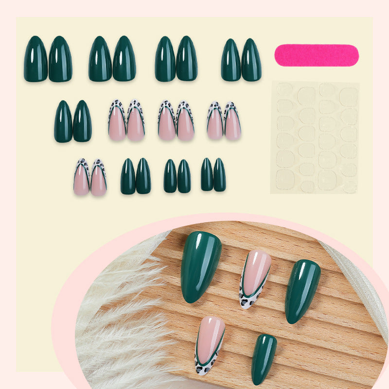 Decorative Press-On Nail Art Set with Contemporary Animal Prints Bowlift
