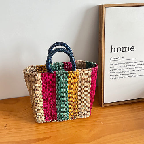 Women's versatile and handcrafted tote bag made of colorful seagrass Bowlift