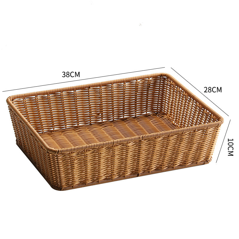 Unisex Rectangular Storage Basket made of hand-woven material Bowlift