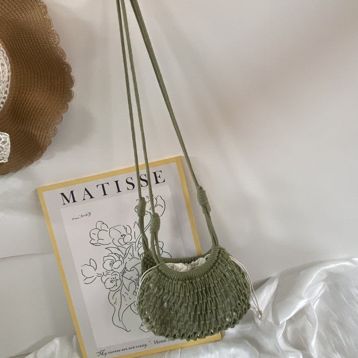 Hand-knotted Macrame Shoulder Bag Bowlift